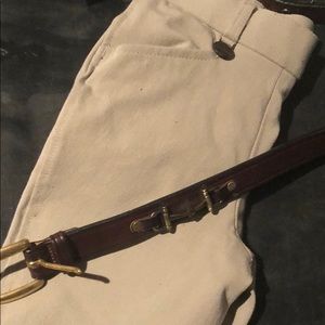 Equestrian belt and riding show pants